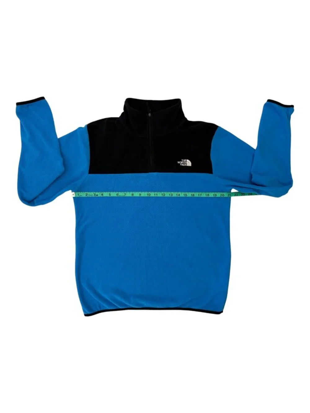 The North Face TKA Glacier 100 1/4 Zip Fleece Pullover Blue Black Men's Outdoor